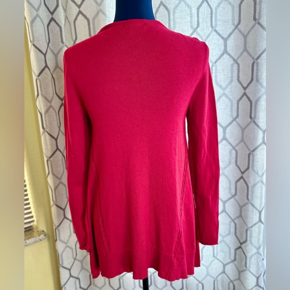 Alfani Red Viscose Wool Blend Swing Crew Neck Sweater w/ Removable Scarf - Picture 12 of 17